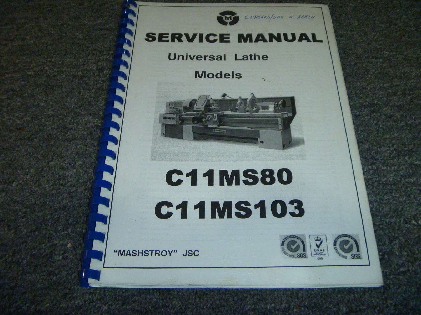 LION Mashstroy C11MS80 & C11MS103 Universal Lathe Shop Service Repair Manual