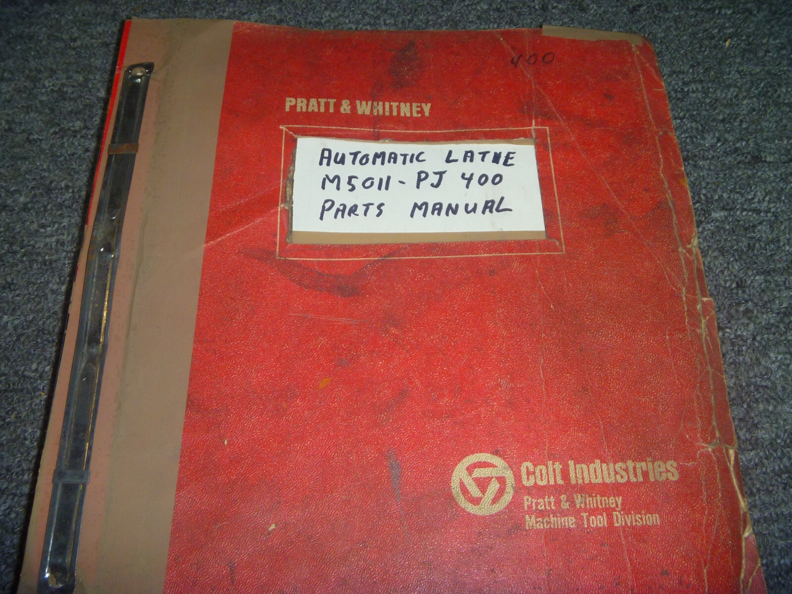 Pratt & Whitney M5011-PJ400 Automatic Lathe Parts Catalog Manual Book xz