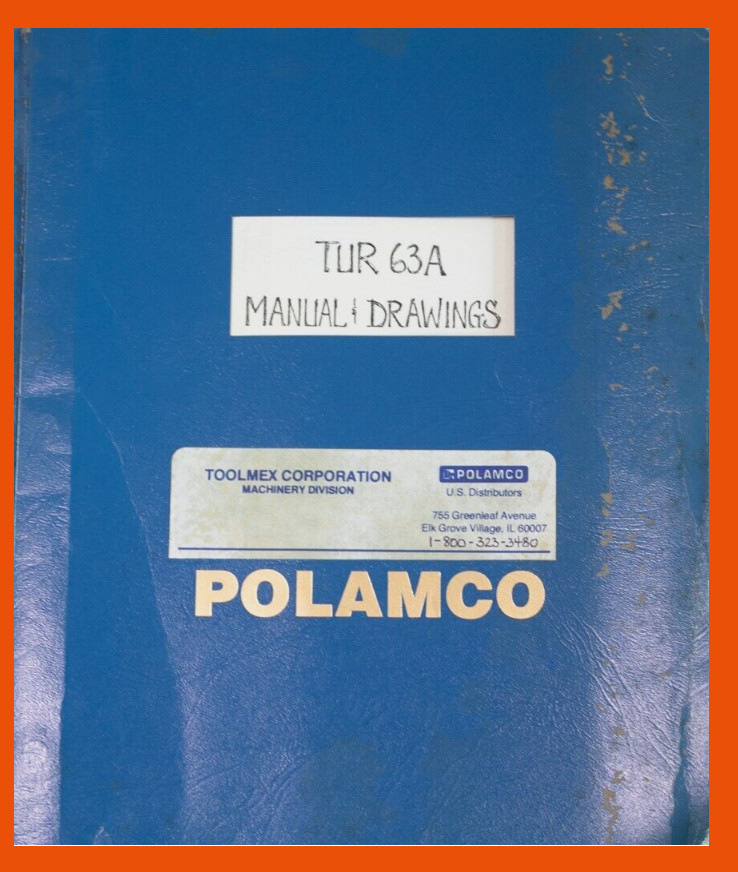 TUR 63A Toolmex Polamco Ponar WROCLAW Lathe Parts Drawings Manual 63