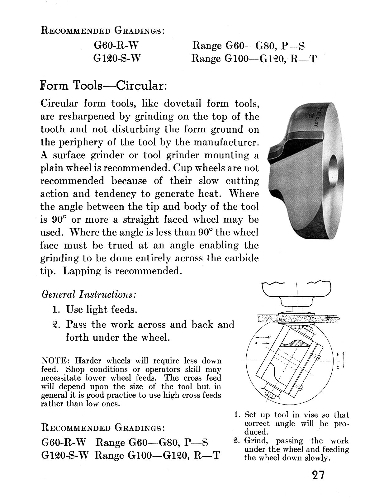 How To Grind Carbide Tipped Bits & Cutters with Green Wheels Grit Book 0904