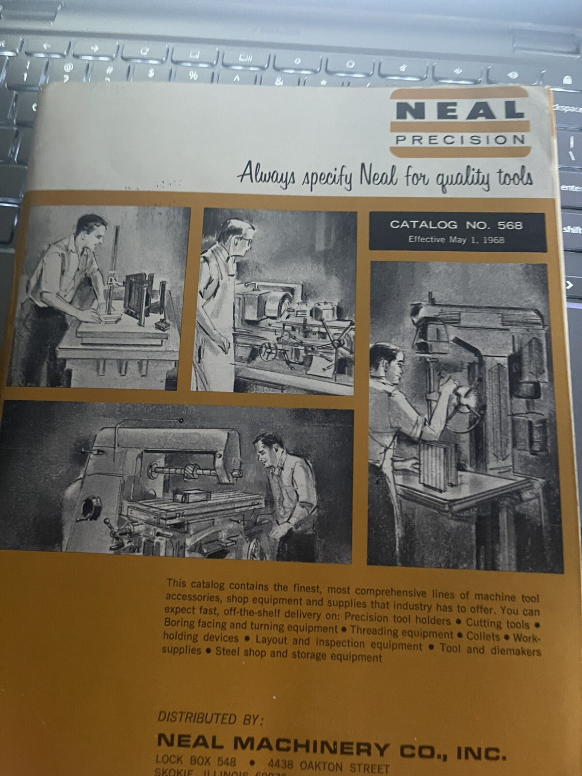 NEAL MACHINERY CO PRECISION Machinist Tools CATALOG Book NO 568 May 1 1968