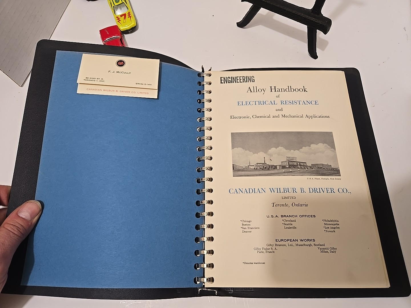 Alloy Handbook Vintage 1960s Wilbur B. Driver Newark NJ Employee Mfg Electrical