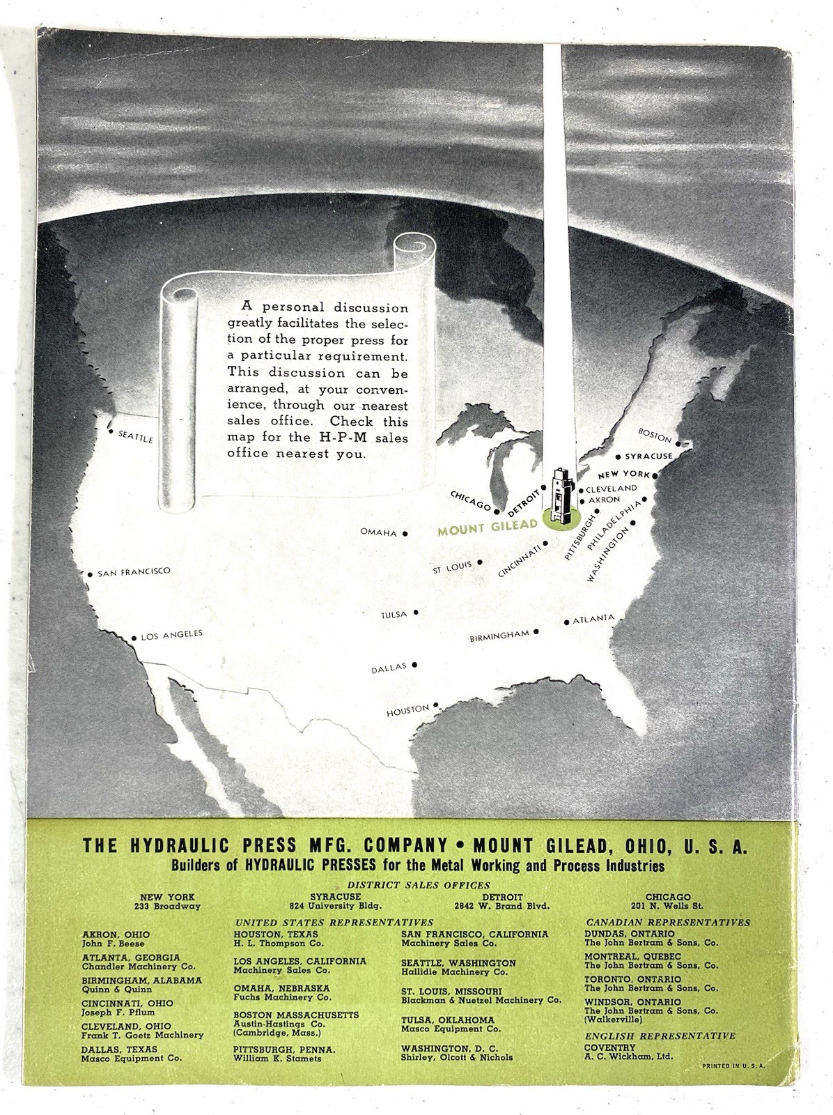 RARE Vintage The Hydraulic Press Manufacturing Informational Magazine No. 36