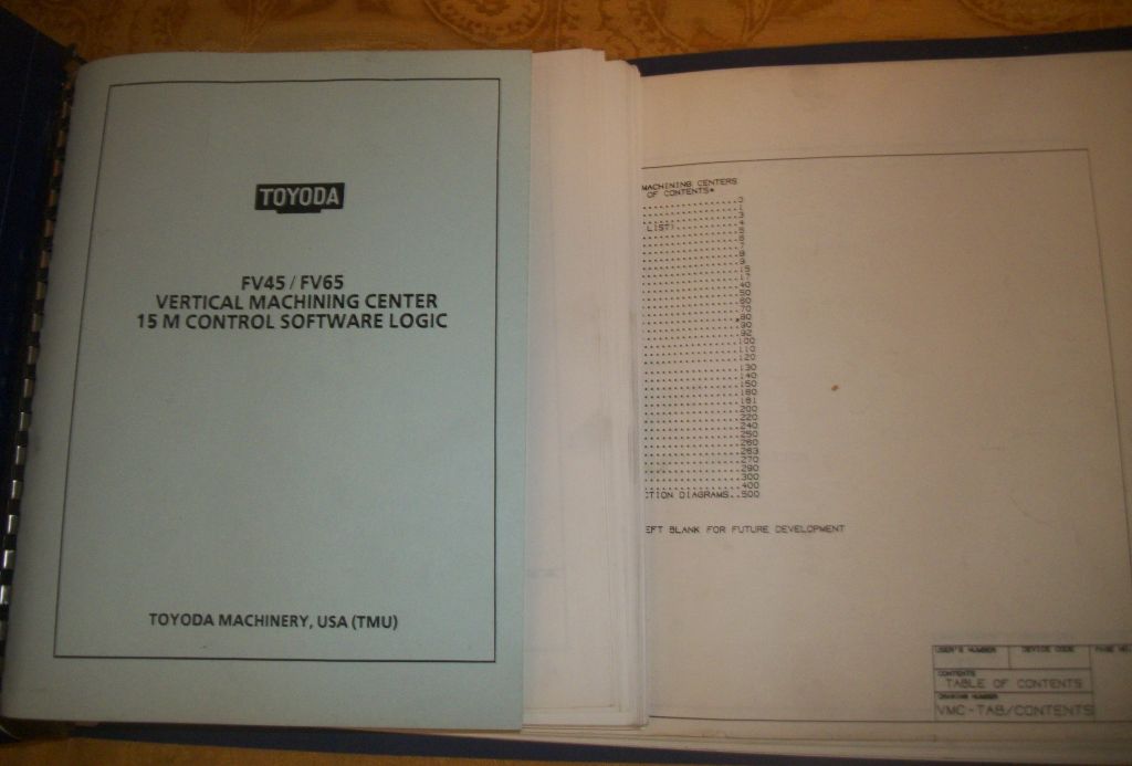 Toyoda Electrical Hardware and Software Drawings