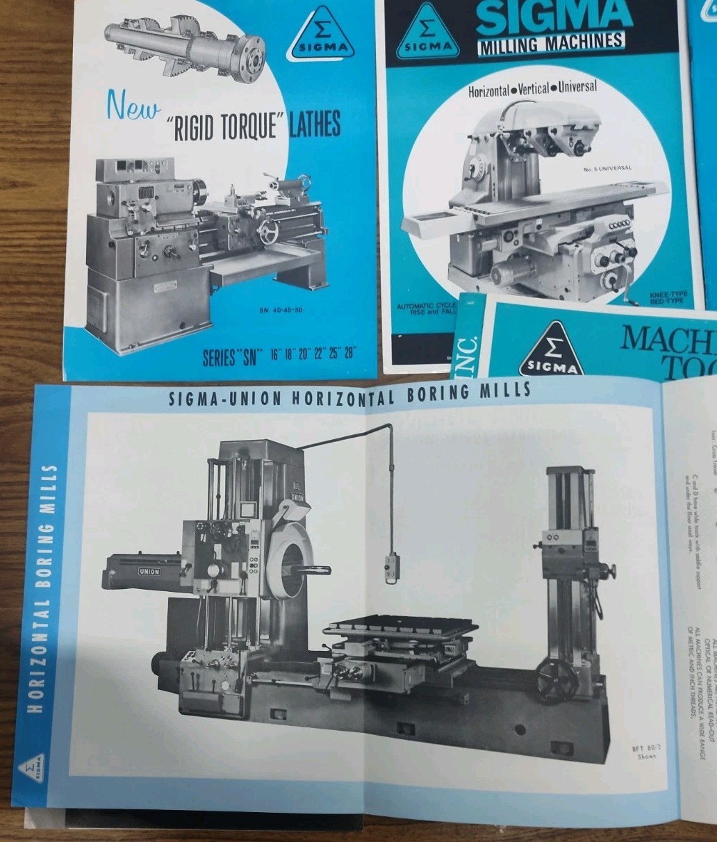 Sigma Machinery Inc. Brochures Bulletin Lot Metal Milling Ridgid Torque Lathes