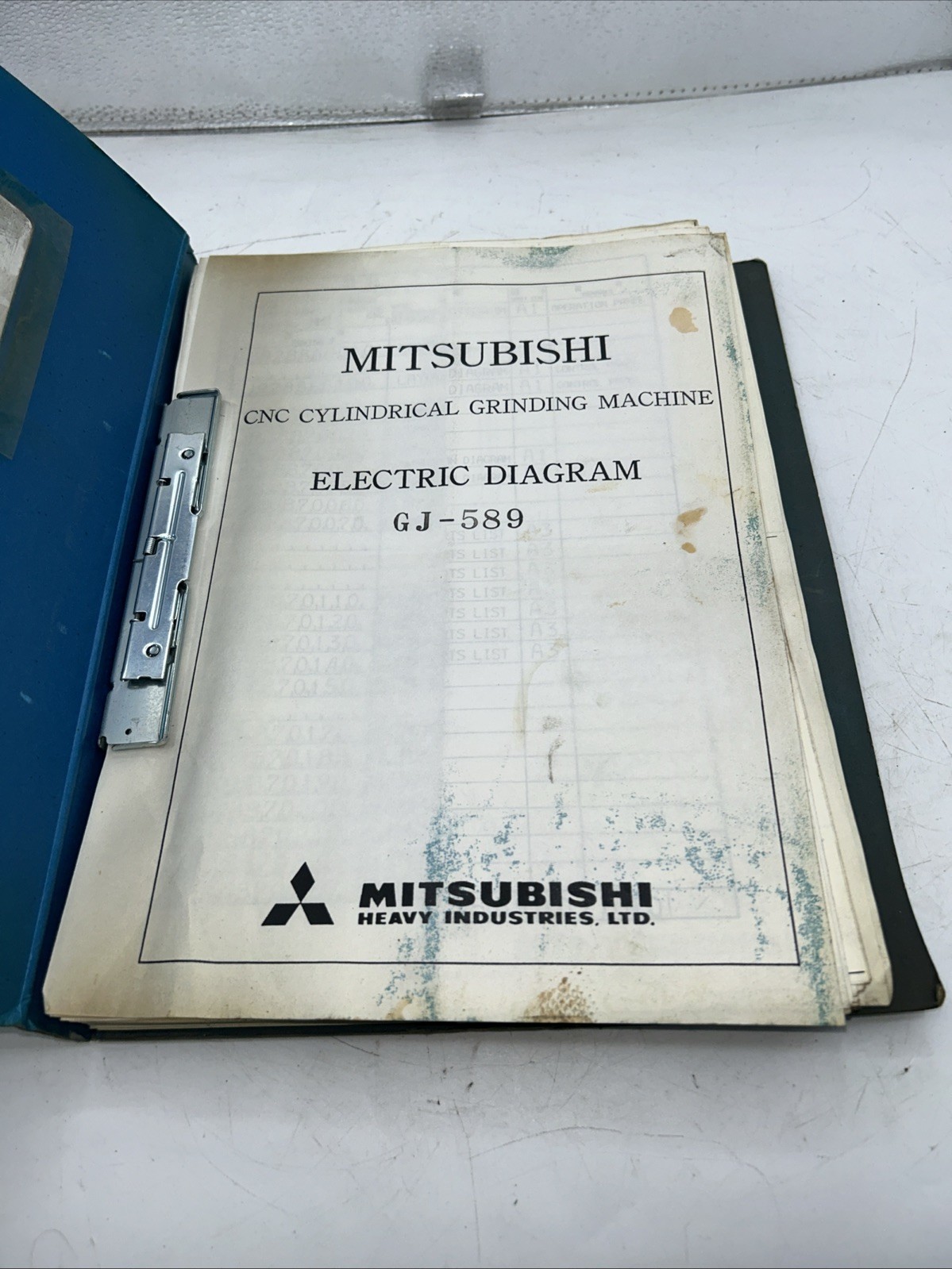 Mitsubishi GJ-589 Electric Diagram CNC Cylindrical Grinding Machine Manuals