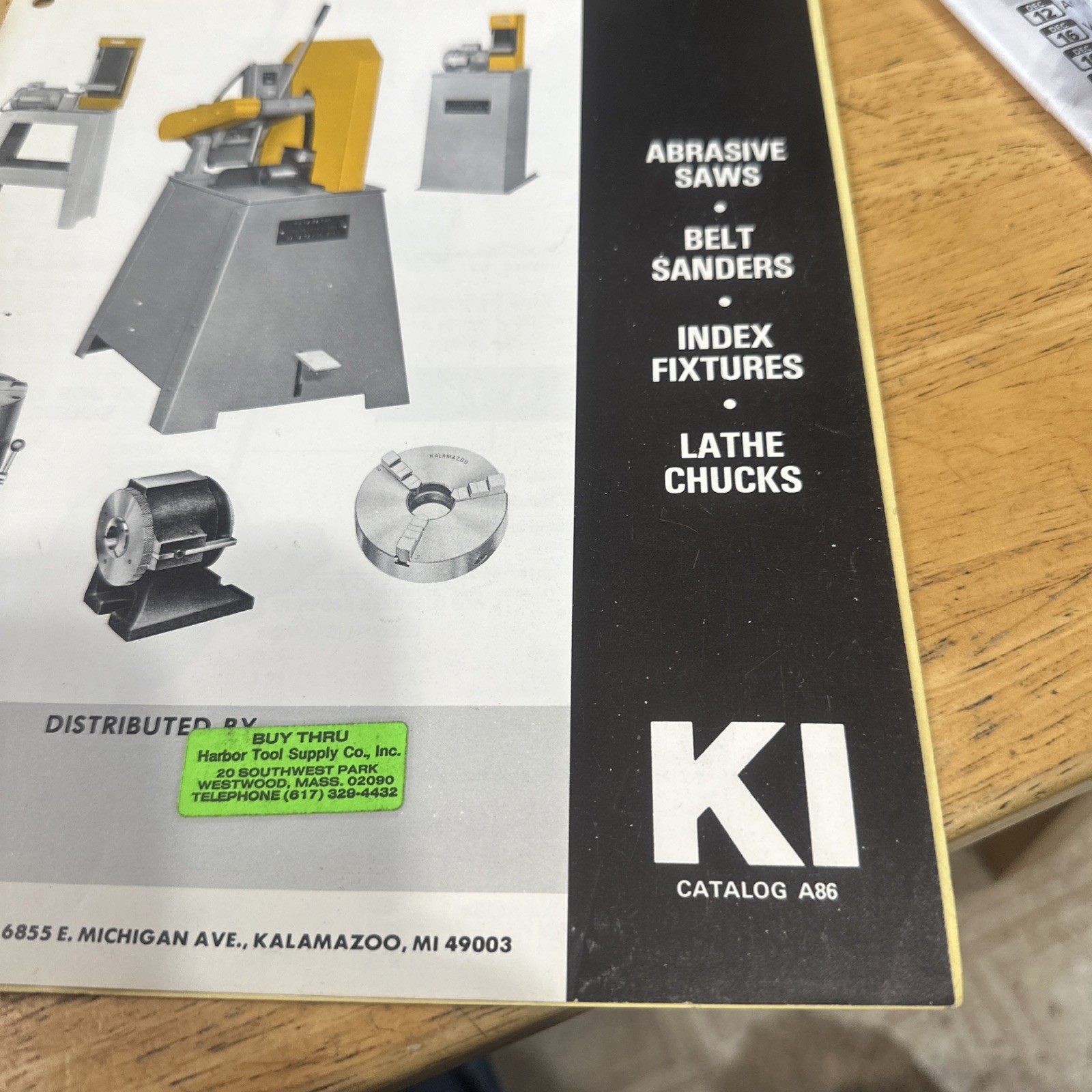 Kalamazoo Industrial Abrasive Saws Catalog A86