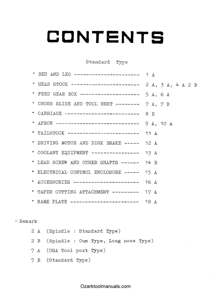 Mori Seiki MS 17″ Metal Lathe Service Parts Manual 750 850 1000 1250 1500 1405