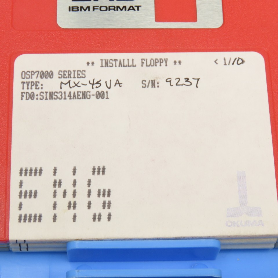 Okuma MX-45VA OSP700M Programming Software 10 Diskette Library