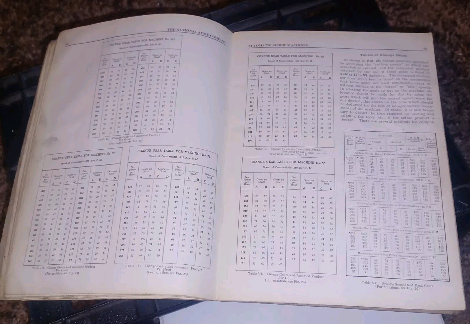 1912-1913 NAMCO National Acme Co AUTOMATIC MULTIPLE SPINDLE SCREW MACHINES BOOK