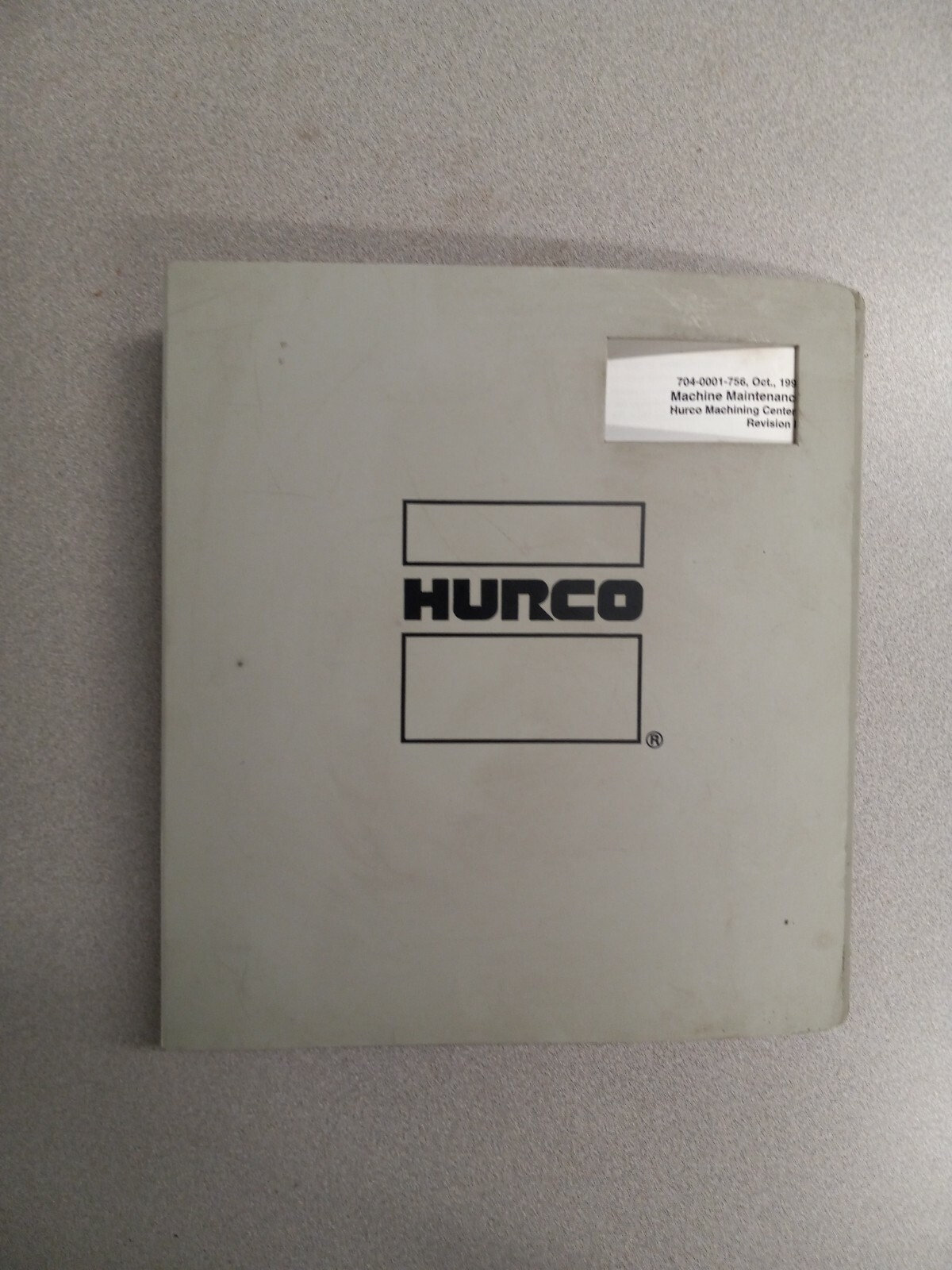 Hurco Machine Maintenance Manual