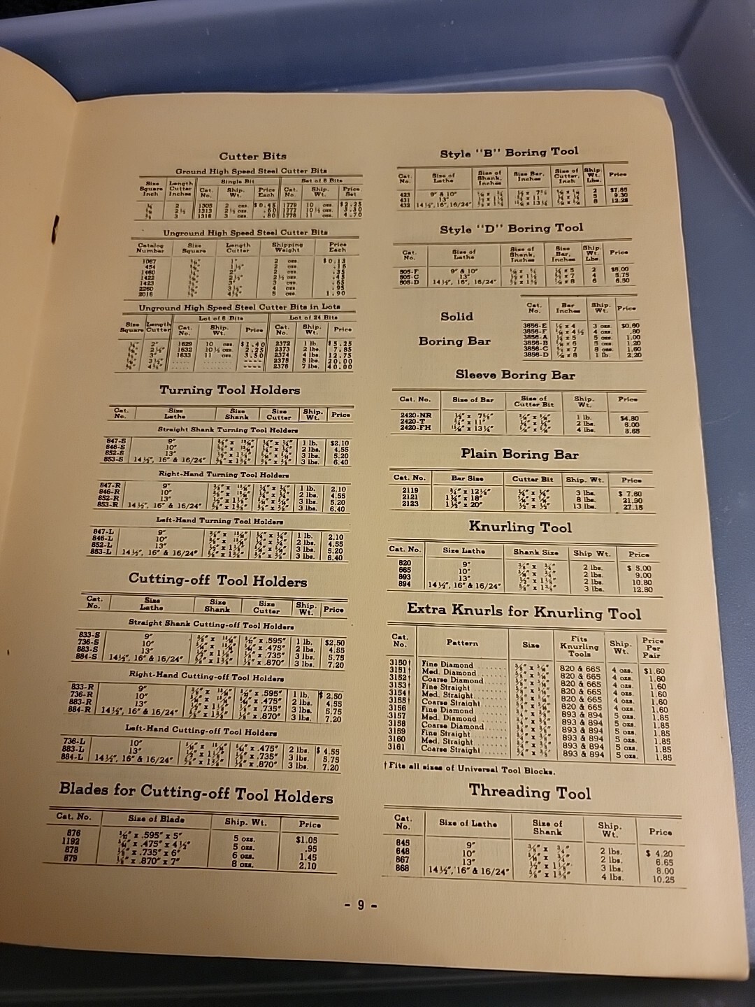 south bend lathe works, price list no 5084 , Attachments And Accessories 1950