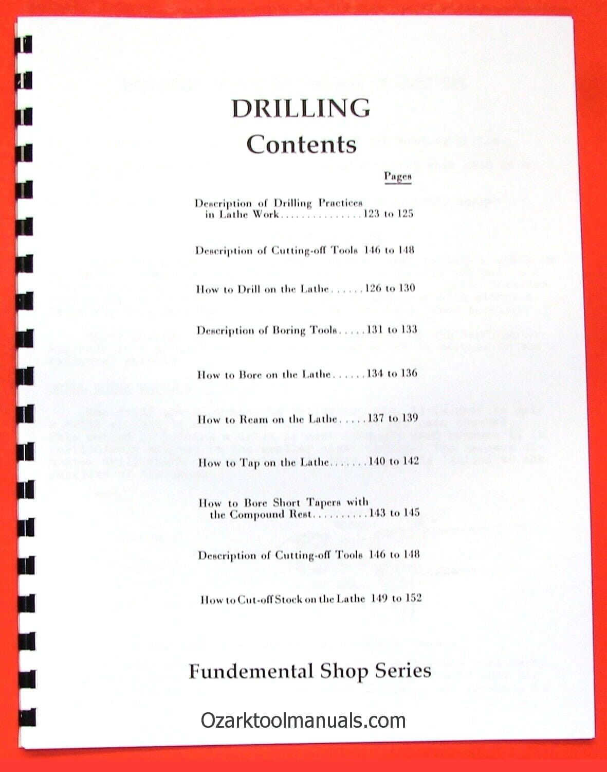 Instruction Manual for How to do DRILLING AND BORING ON A METAL LATHE 0369