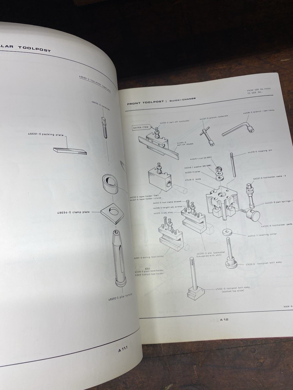 Clausing Colchester 21” Geared Head Lathes Instruction Parts Manual