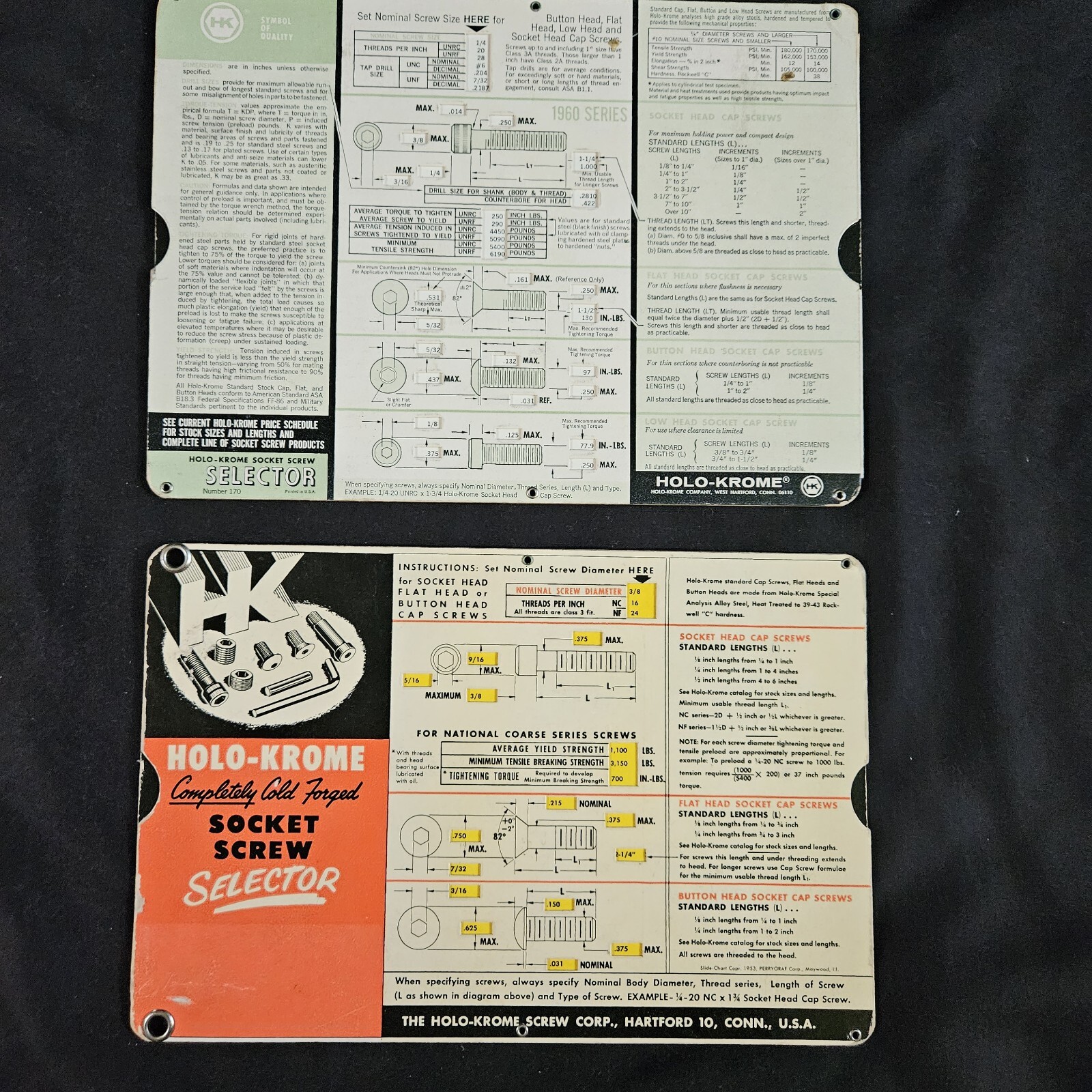 VTG Lot Of 2 Holo-Krome Socket Screw Selector manuals