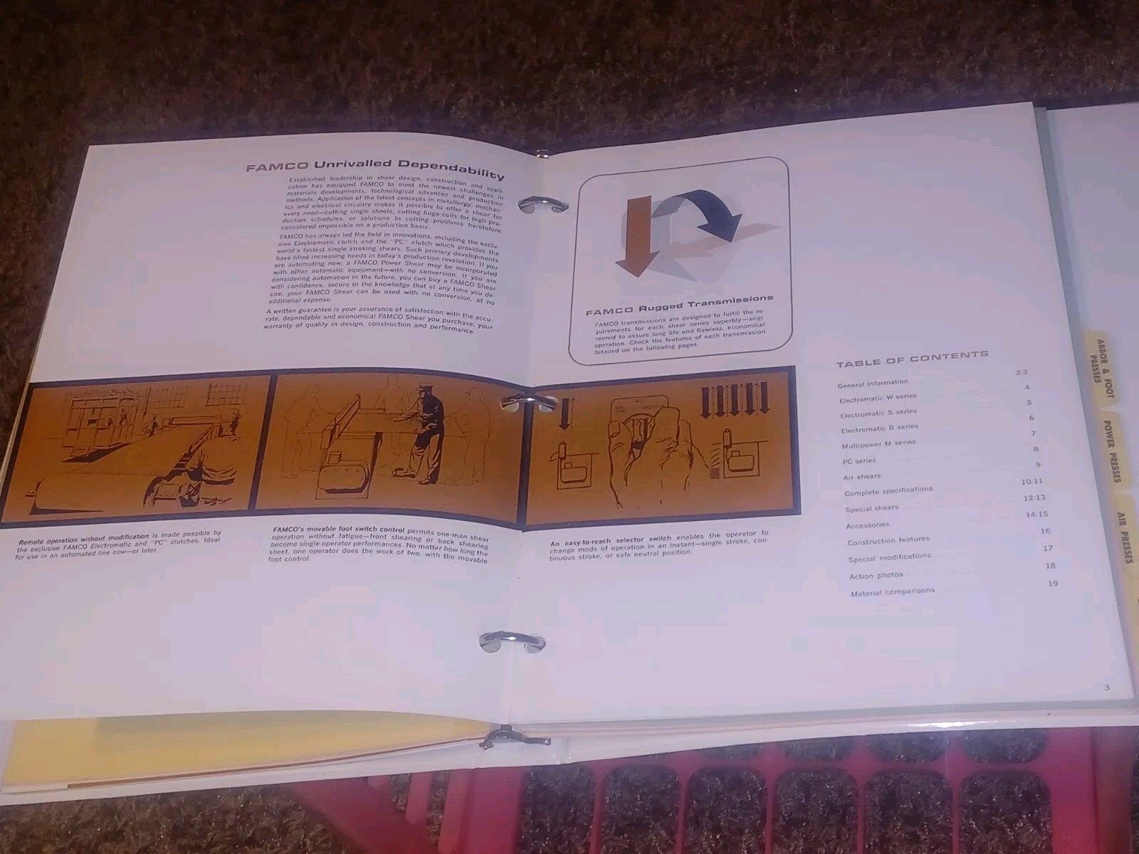 FAMCO MACHINE CO CATALOG CATALOG LOT MILLING MACHINE SQUARING SHEARS PRICE LISTS