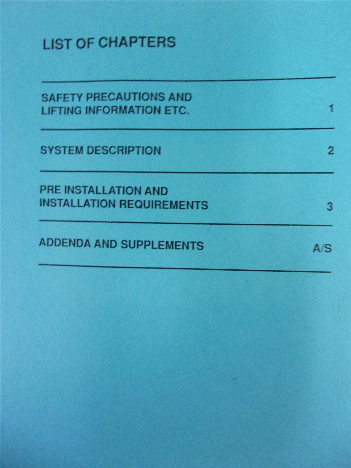 Cincinnati Milacron 91202326A Sabre-500 Pre-Installation Information Manual