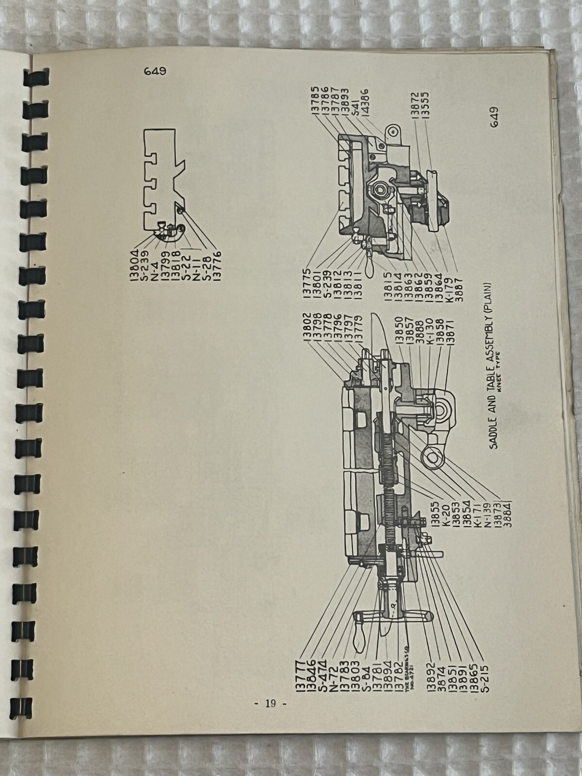 Kearney & Trecker Milwaukee Replacement Parts Manual No. 43 #1 & #2 #3 #4