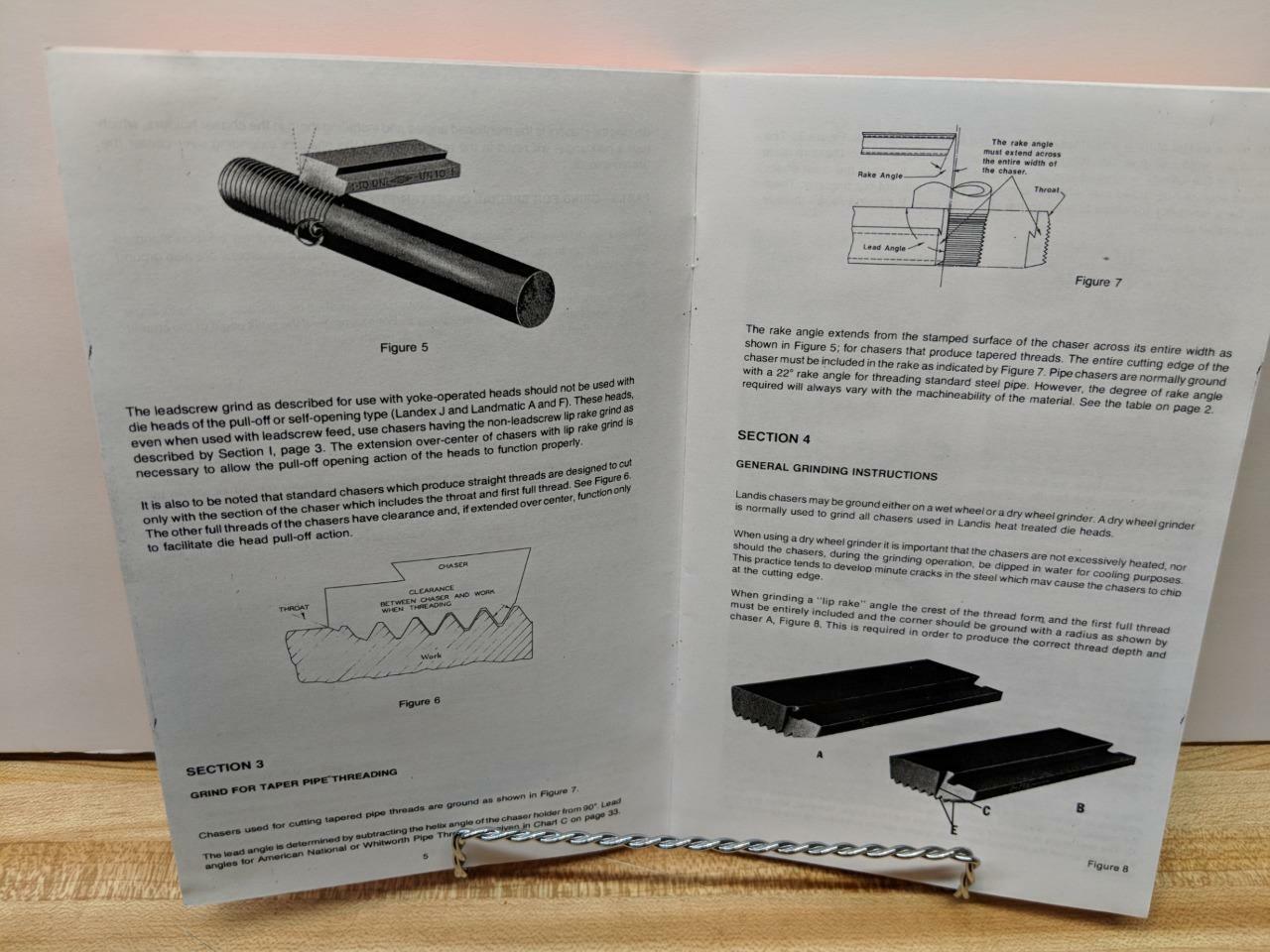 Landis Heat Treated Die Heads Operator’s Handbook