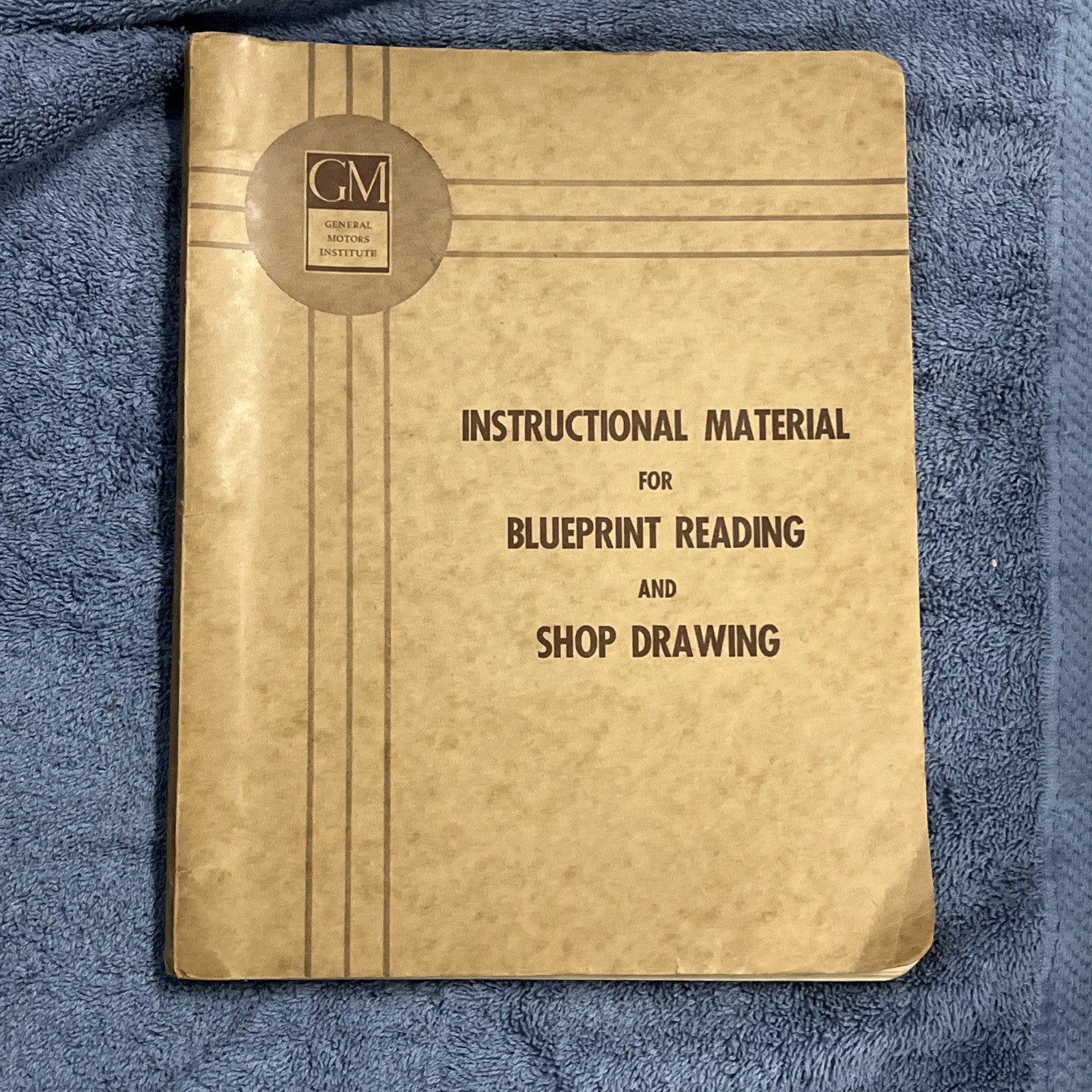 Vintage General Motors Institute 1946 Blueprint Reading And Shop Drawing Book