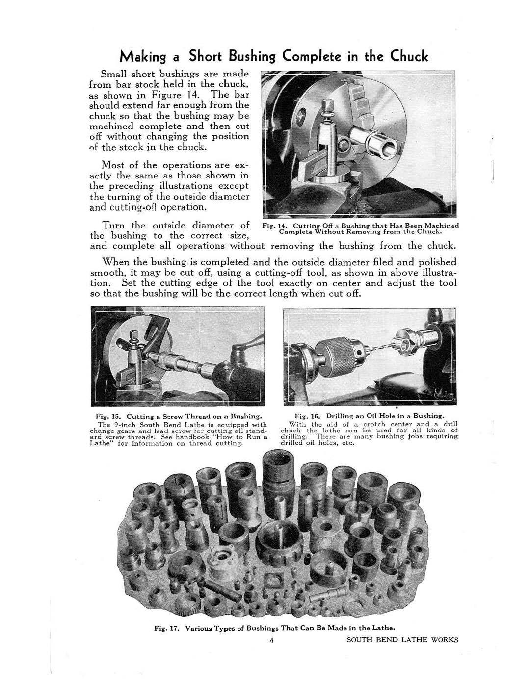 Manual Fits 1938 South Bend Lathe No. 7-S – How to Make Bushings for Automobiles