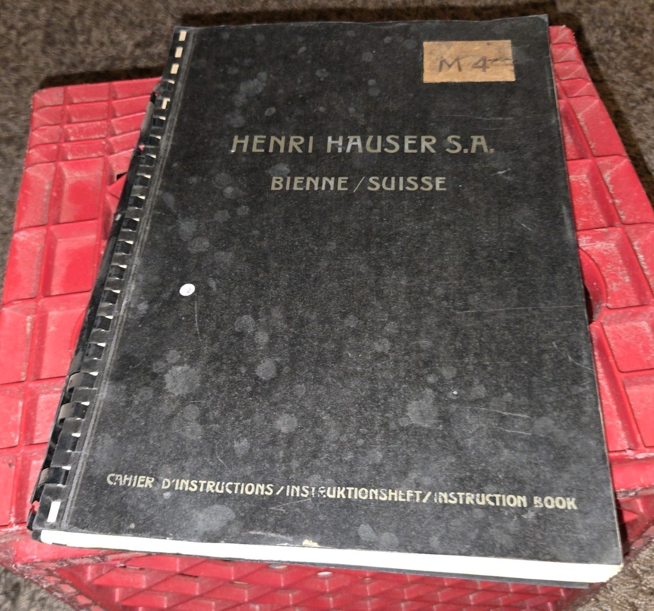 HENRY HAUSER Type M 4 M4 JIG BORING MACHINE INSTRUCTION BOOK MANUAL Switzerland