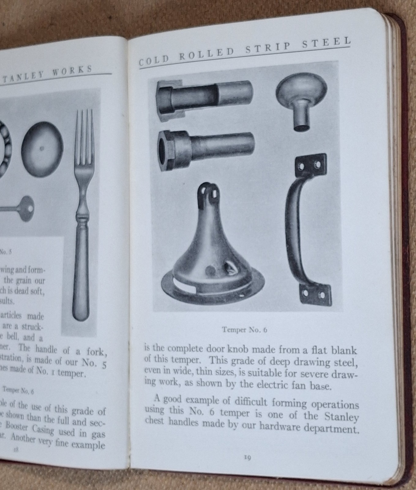 1919 STANLEY WORKS COLD ROLLED STRIP STEEL BOOKLET New Britain CT
