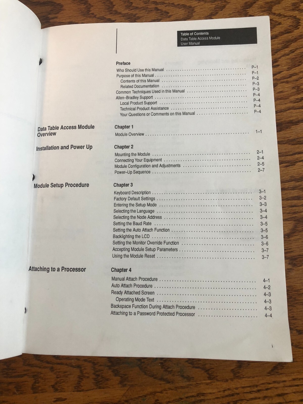 Allen Bradley Data Table Access Module 1747-DTAM Instruction Manual Parts List