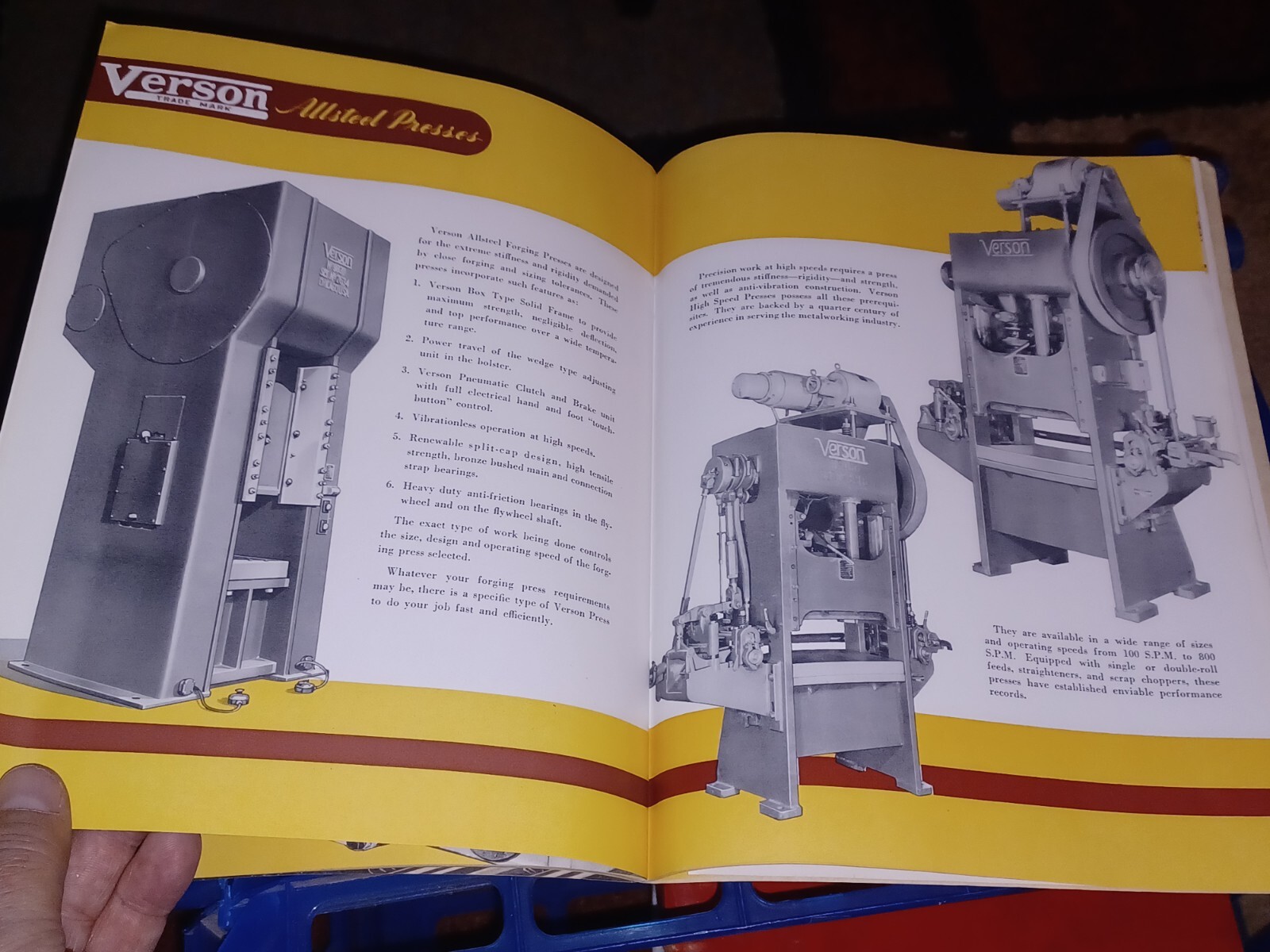 Verson allsteel Presses Company Forming Dies Brakes Punching Attachments CATALOG