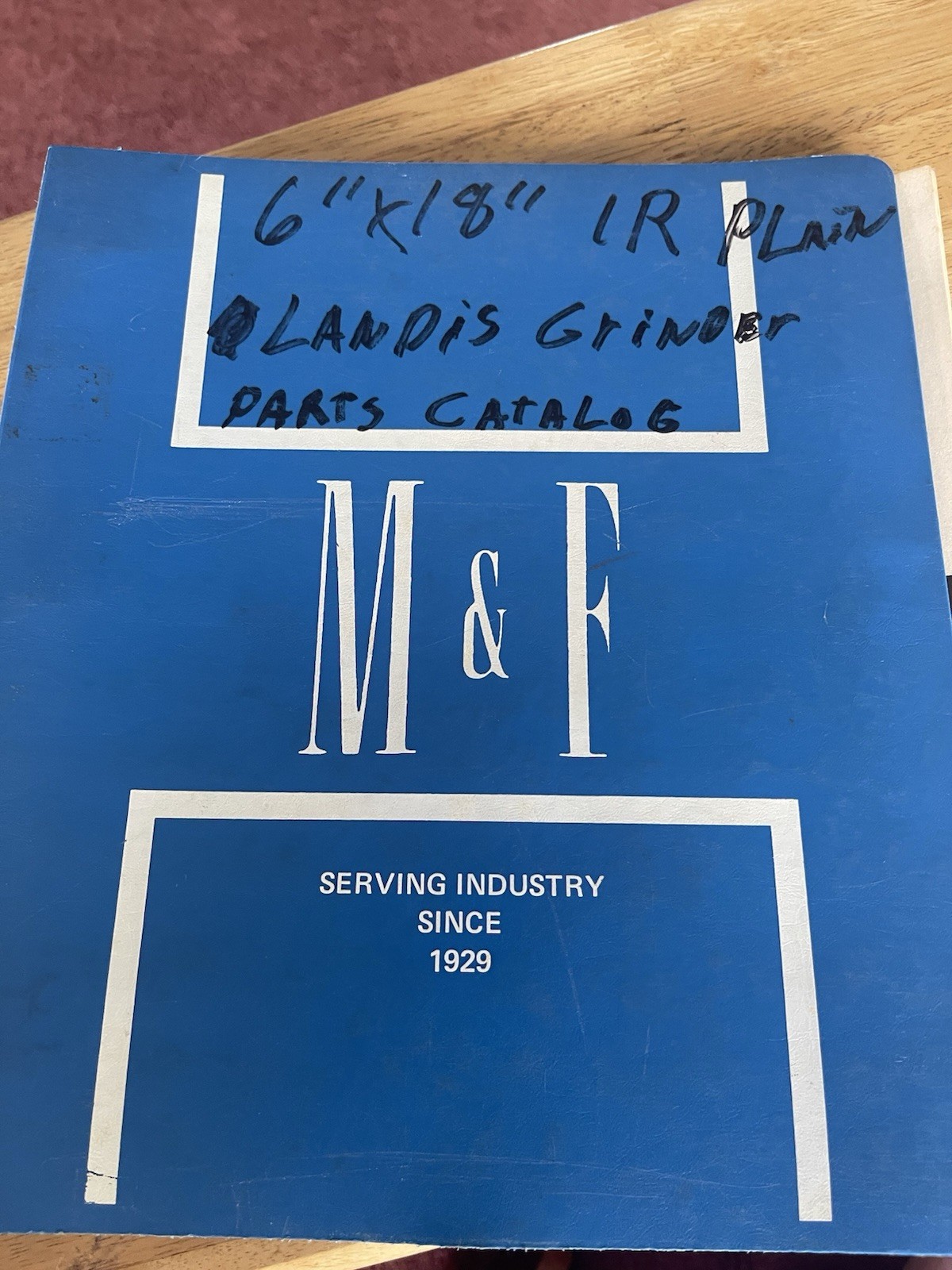 Parts Catalog for Landis 6″x18″ 1R Plain Grinders
