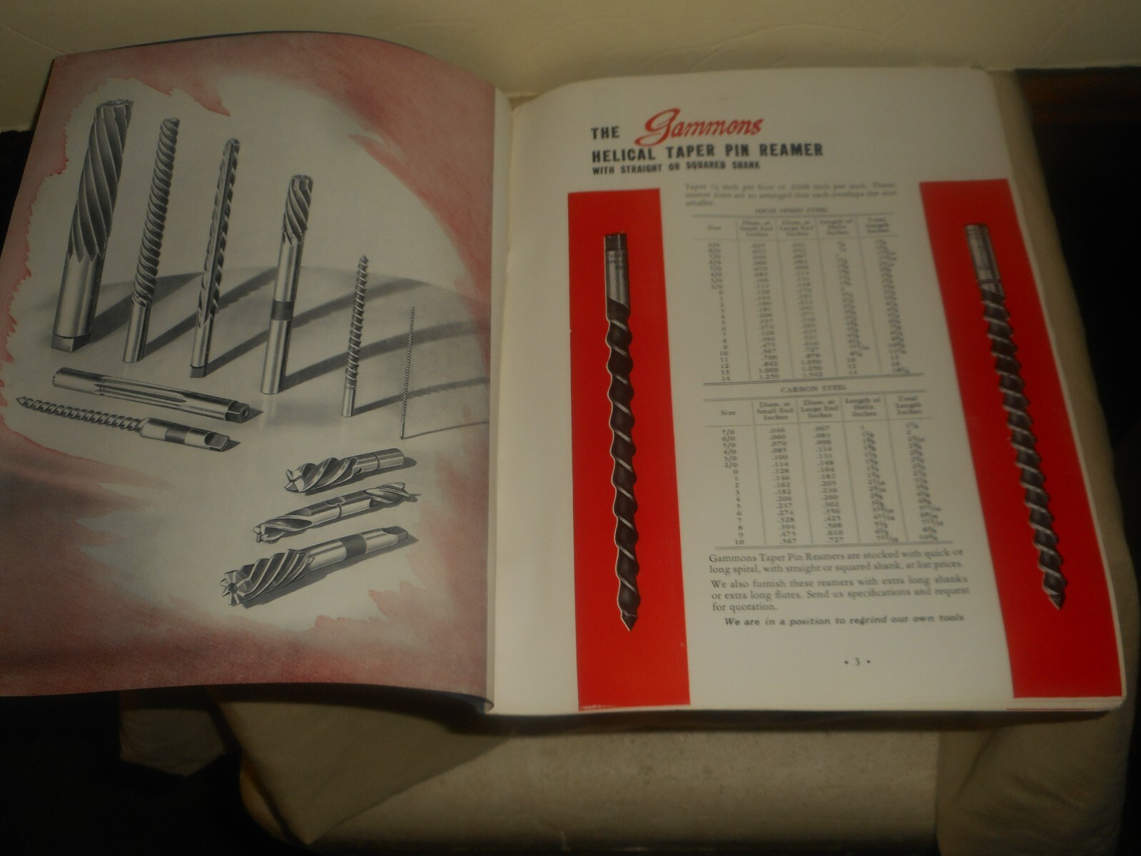 GAMMONS Tools Reamers Catalog No. 757 GAMMONS HOAGLUND Co. Manchester CT 1957