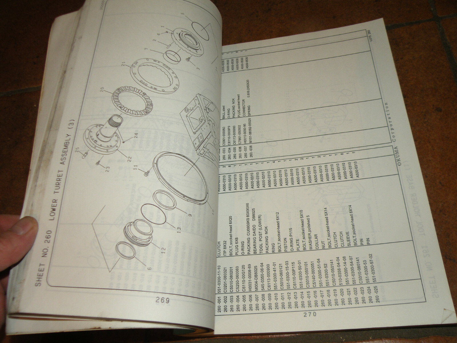 Okuma Parts Book LU15 C-2S, T-2S 4th Edition