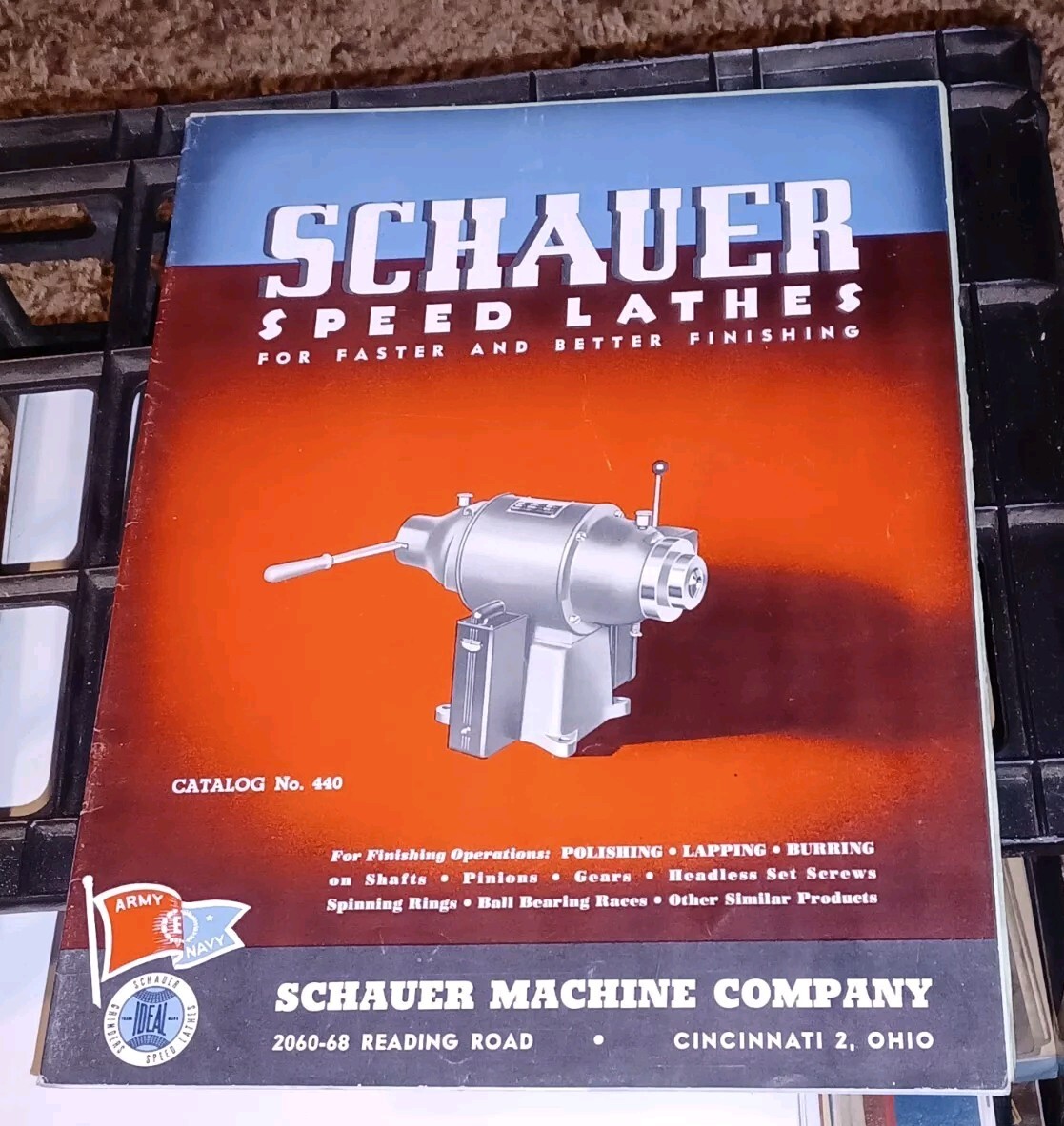 SCHAUER MACHINE COMPANY SPEED LATHE SALES CATALOG 440 CINCINNATI OHIO MACHINIST