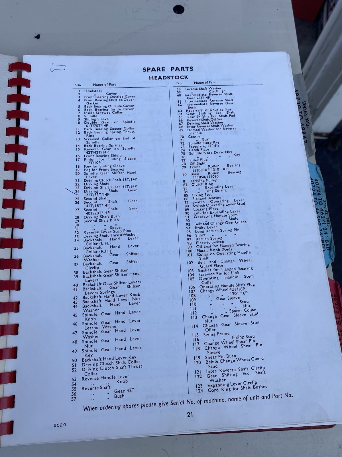 Clausing Colchester 13” Dealer Master Parts Catalog & Instruction Manual