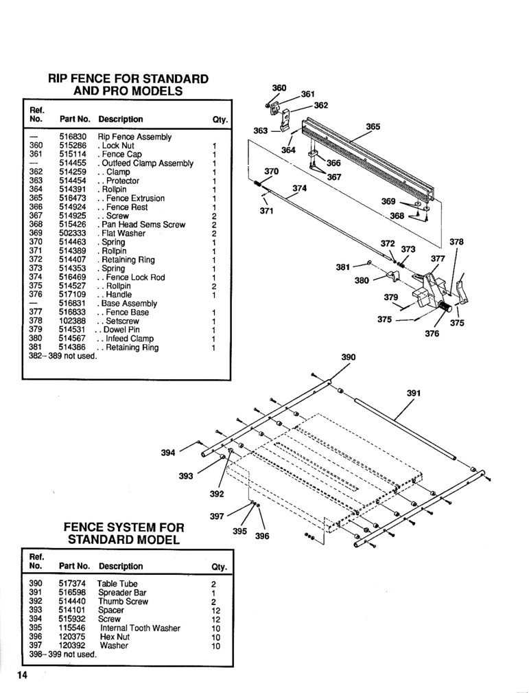 SHOPSMITH Sawsmith 2000 Table Saw Owner’s, Instructions, Parts Manual 1493