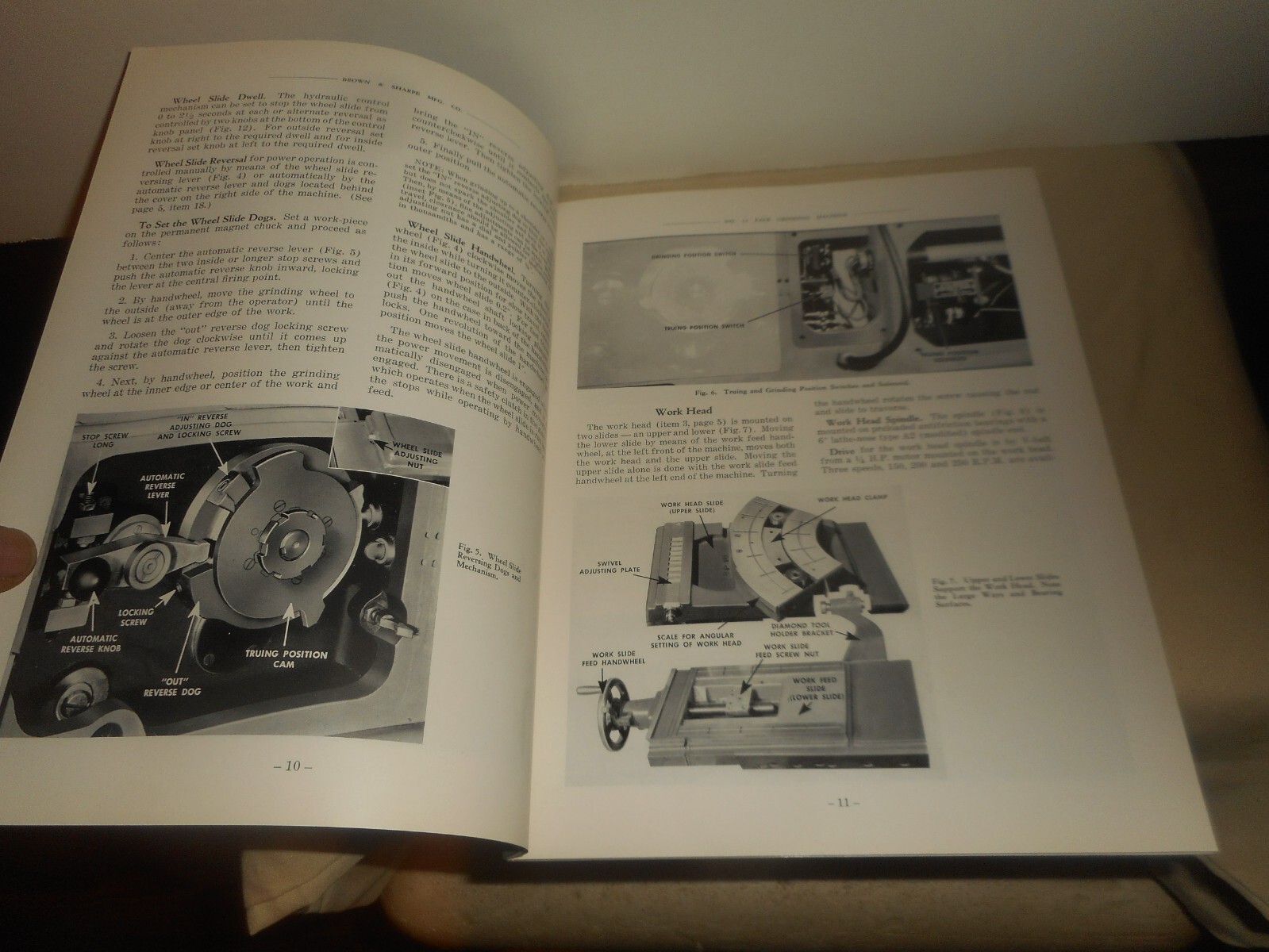 BROWN & SHARPE No. 11 Grinding Machine Operation Maintenance Repair Parts Manual