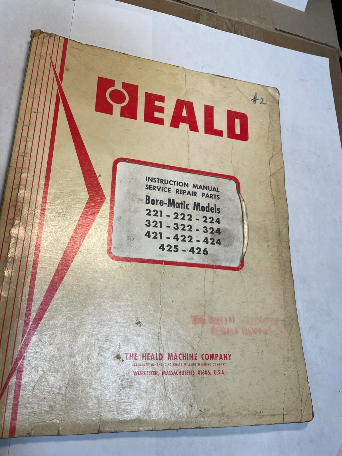 Heald Bore-Matic Instruction Manual 221-224, 321-324, 421-424, 425 & 426