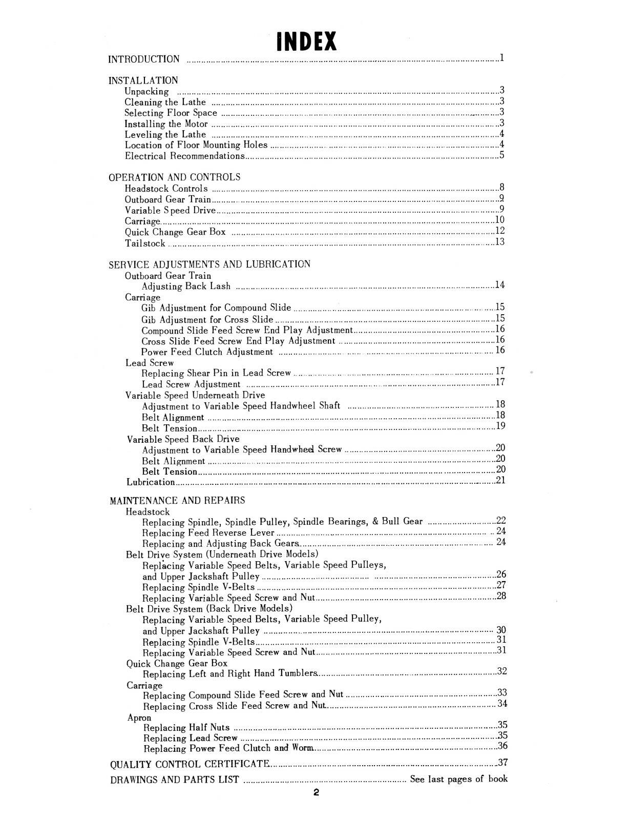 Delta Rockwell 10″ Metal Lathe Early Model Instruction & Parts List Manual #1880