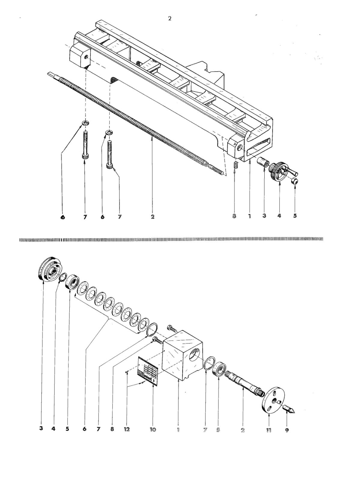 3 UNIMAT LATHE MILL Service PARTS Manual Fits EMCO 3 95W REF. 0302 154-B
