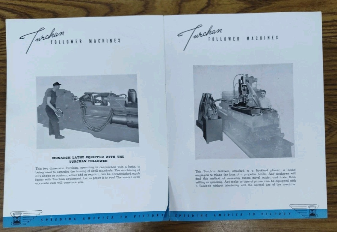 Turchan Following Machine Co. Detroit, MI Brochure Sales Advertising Industrial