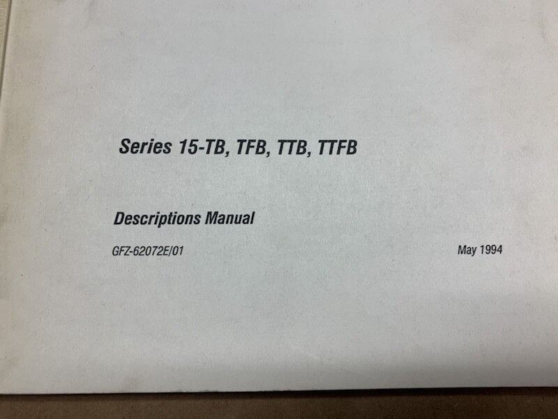 GE Fanuc Automation Descriptions Manual GFZ-62072E/01 15-TB TFB TTB TTFB