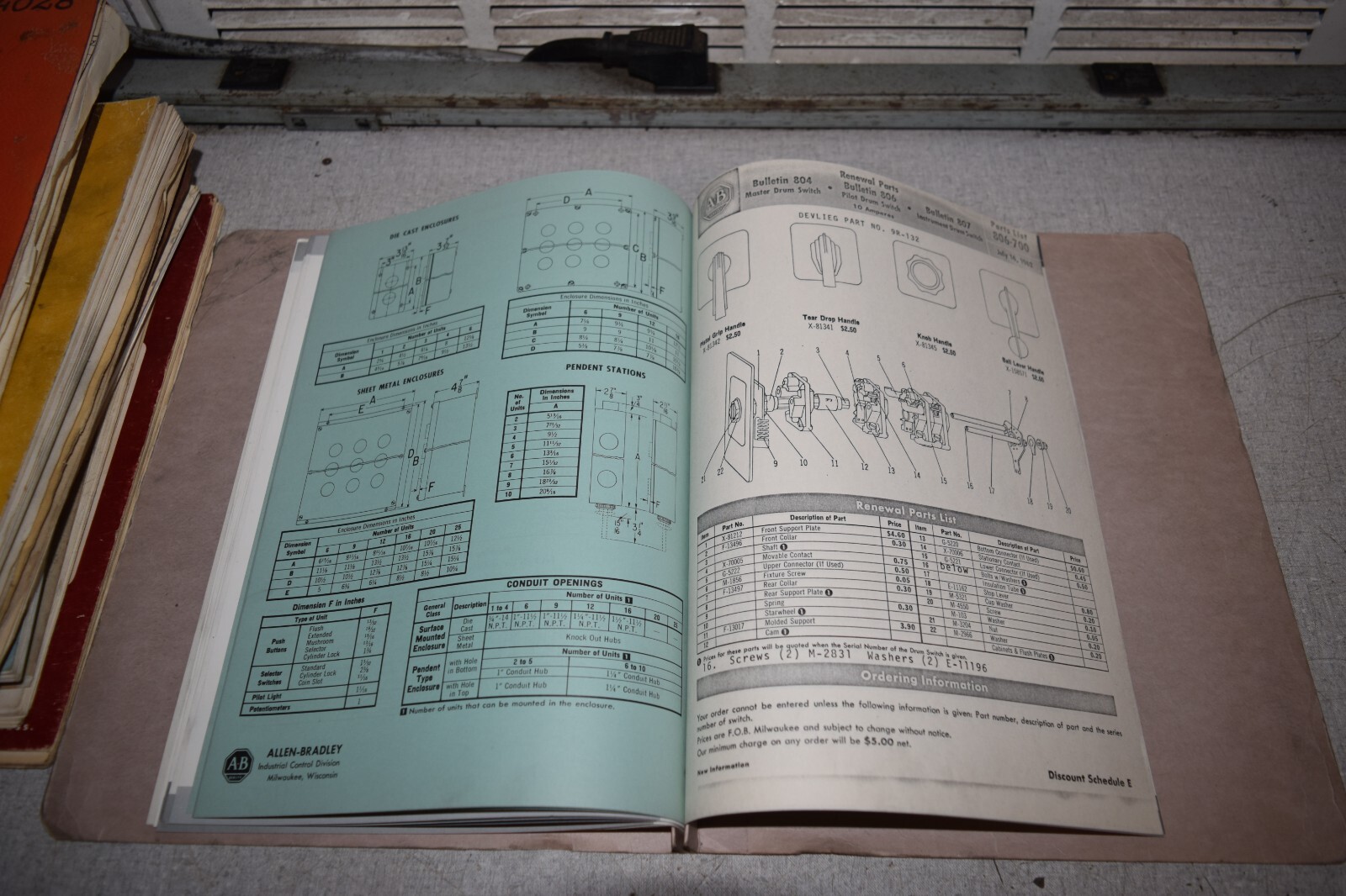 Allen Bradley Devlieg Machine Renewal Parts Manual
