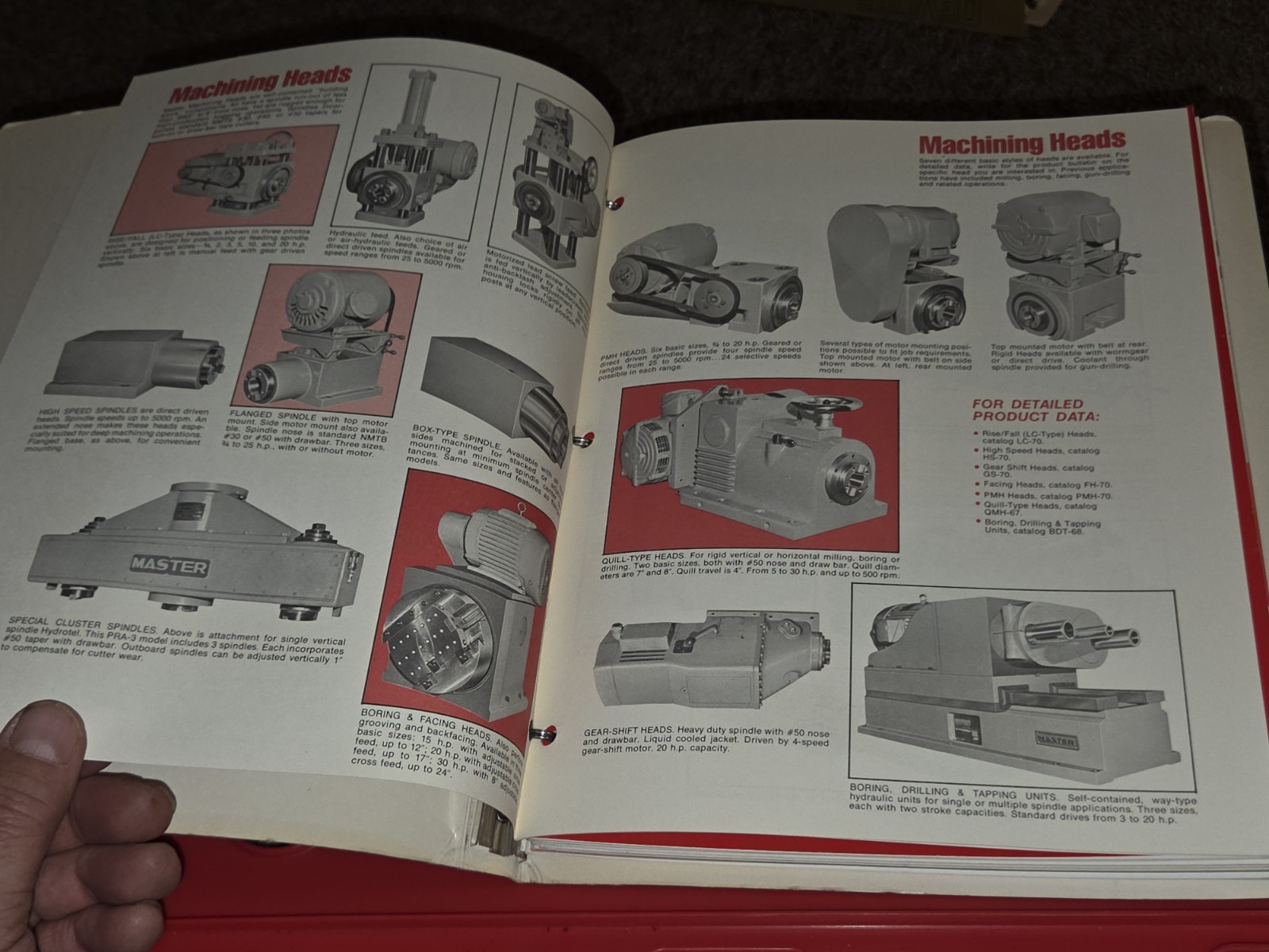 MASTER MACHINE TOOLS CO SLIDES & HEADS Promo Sales Binder Catalog Book MACHINIST