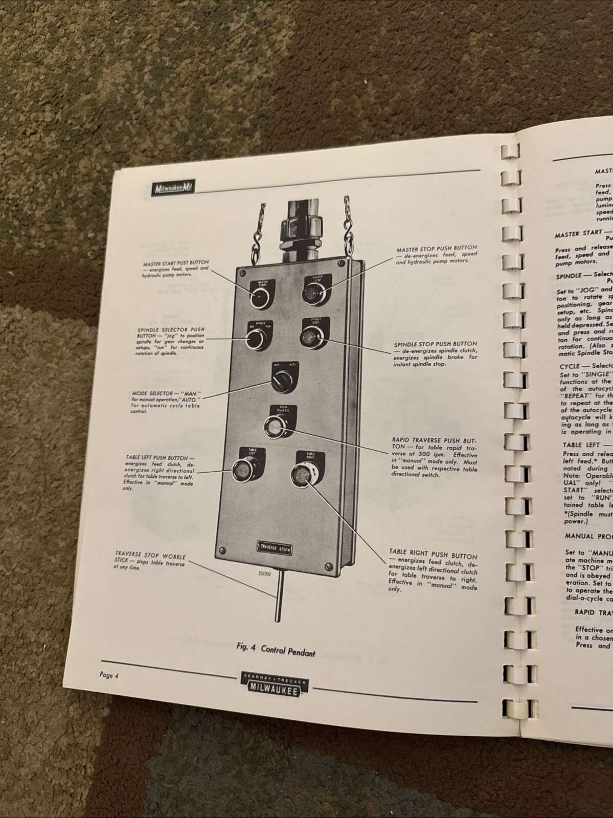 KEARNEY TRECKER Milwaukee Simplex Duplex Milling Machine Maintenance Manual 372
