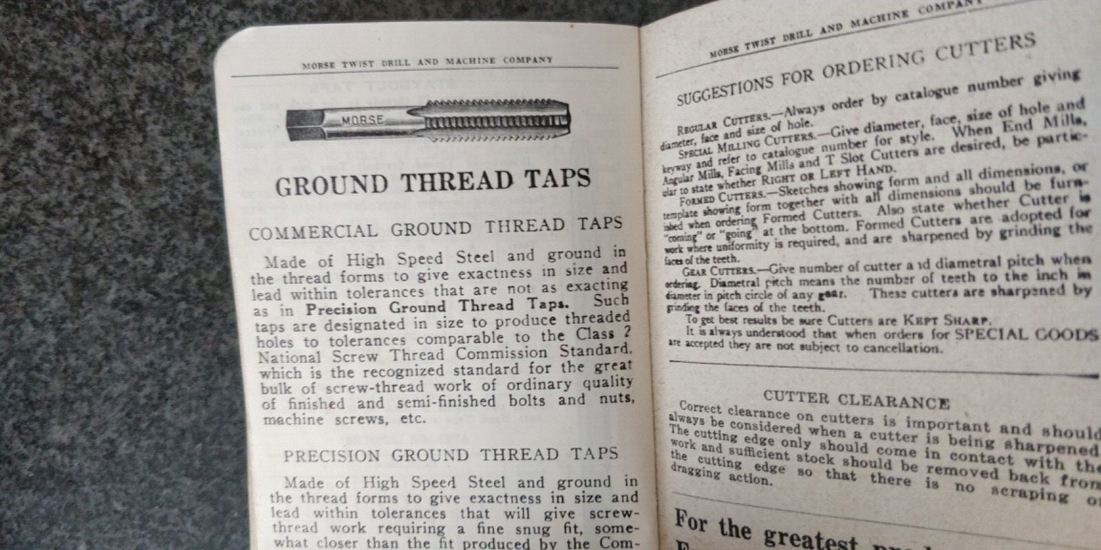 EARLY 1935 !! Morse Machinist’s Practical Guide Twist Drill & Machine