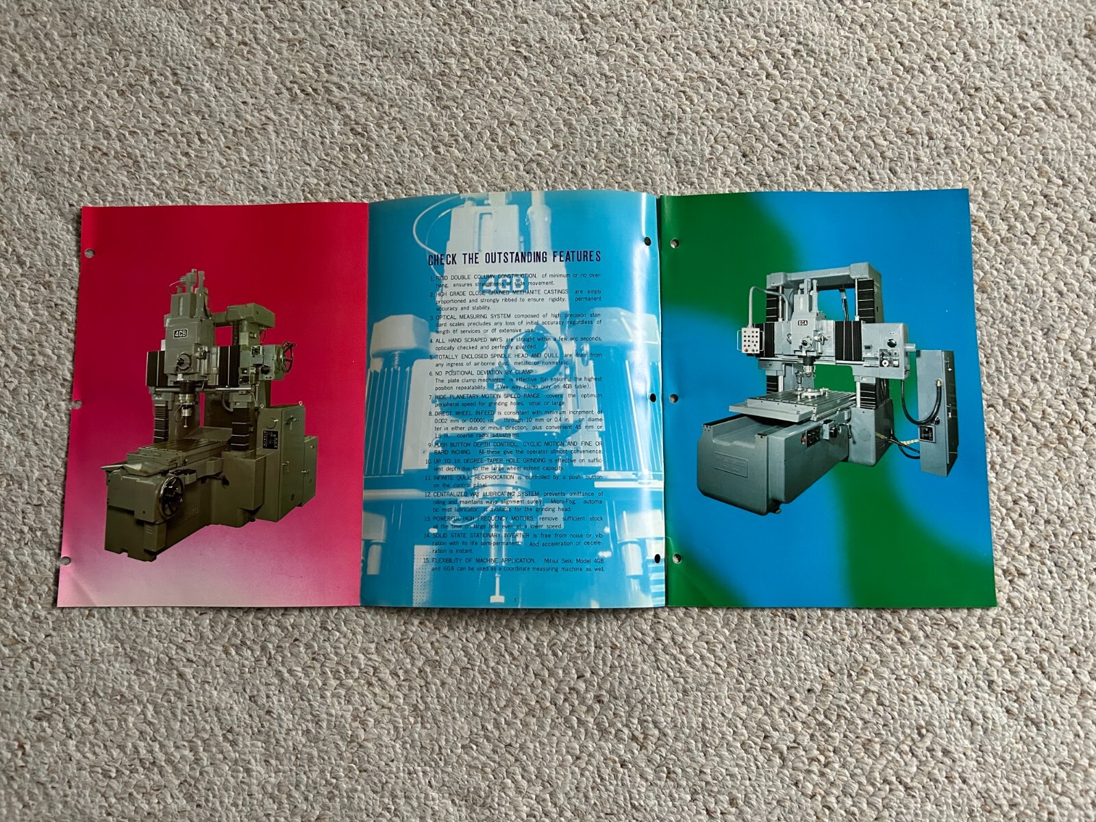MITSUI SEIKI 4GB / 6GA JIG GRINDING MACHINE SALES CATALOG