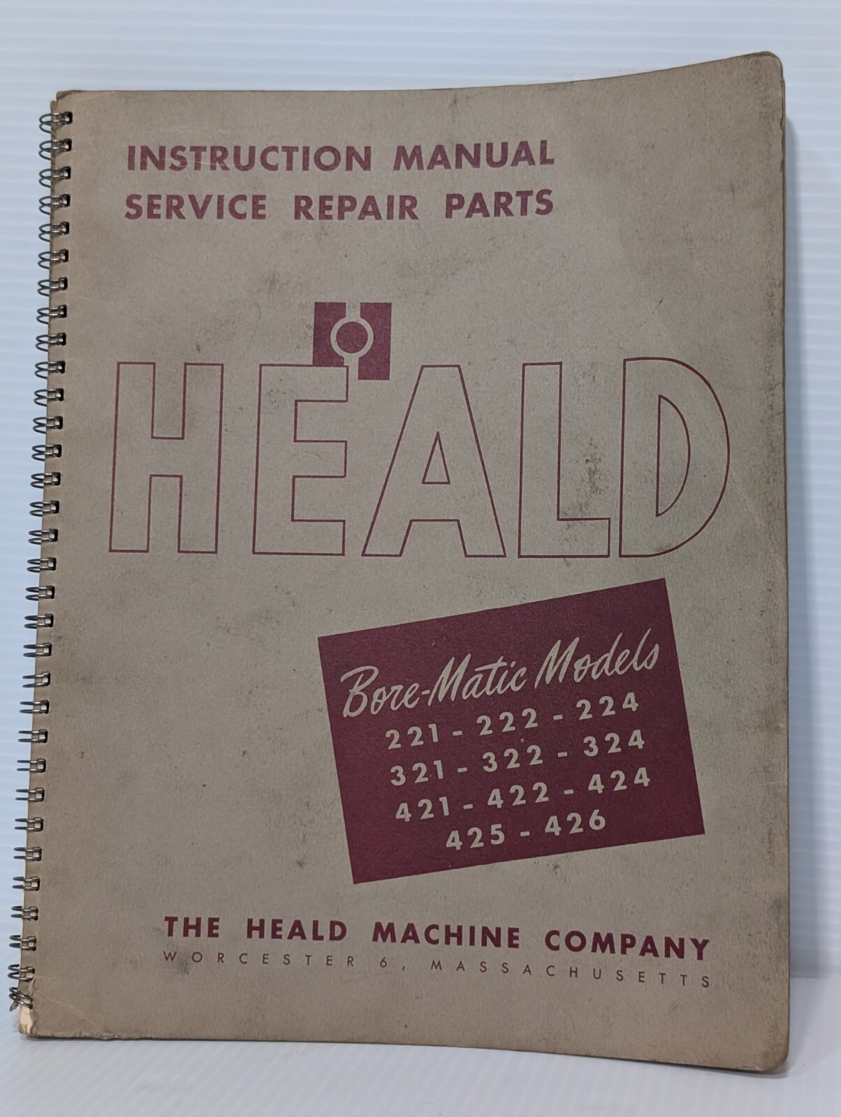 Heald Bore-Matic 221, 222, 224, 321, 322, 324, 421, 422, 424, 425 & 426 Manual