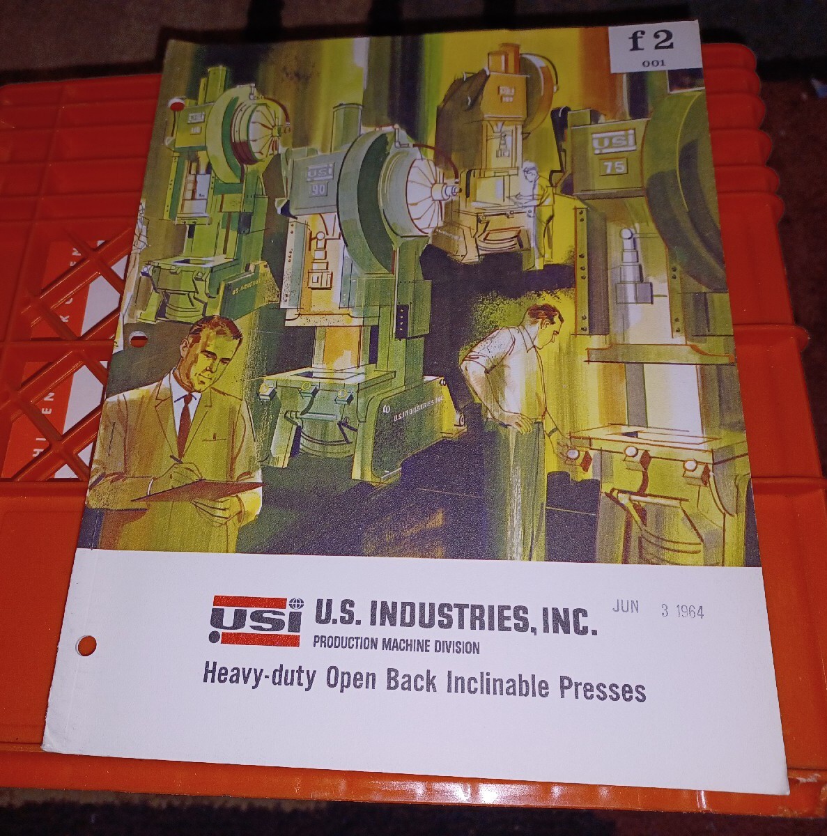 USI US Industries HEAVY DUTY OPEN BACK INCLINABLE PRESSES CATALOG BOOK F2 001