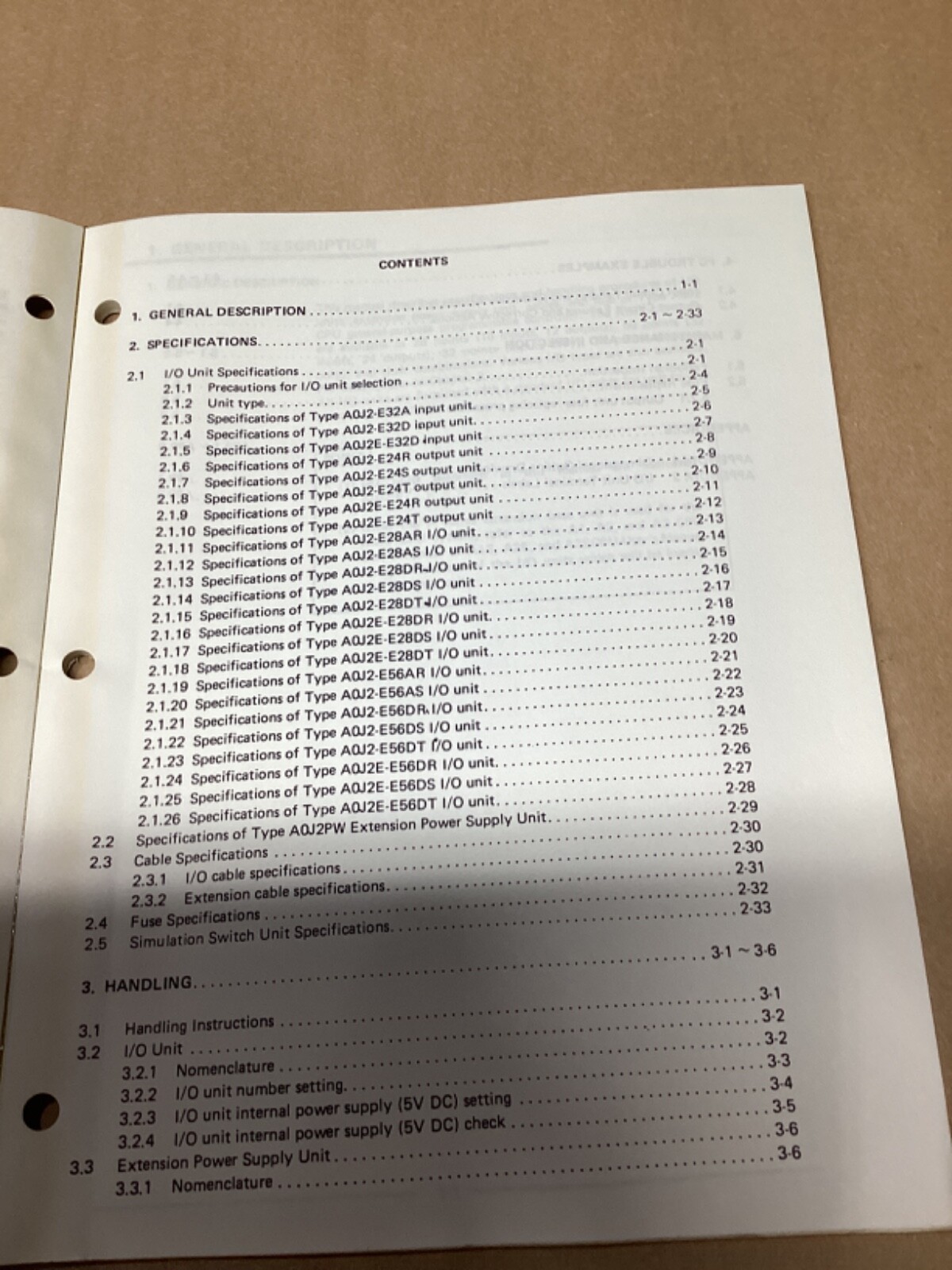 Mitsubishi AOJ INPUT/OUTPUT UNITS A SERIES User’s Manual #120L81