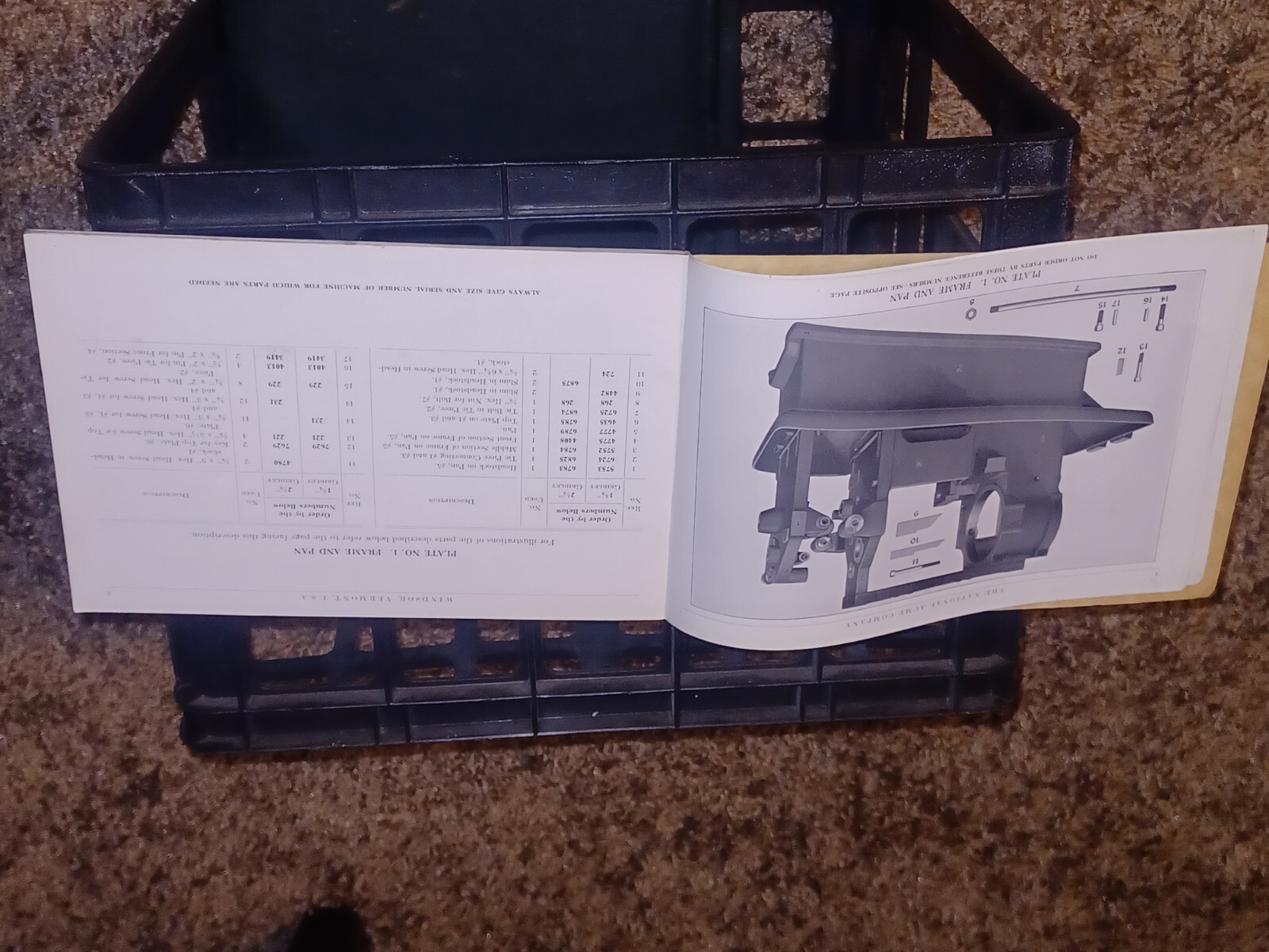 National Acme Company Model G MULTIPLE SPINDLE SCREW MACHINE Parts List GRIDLEY